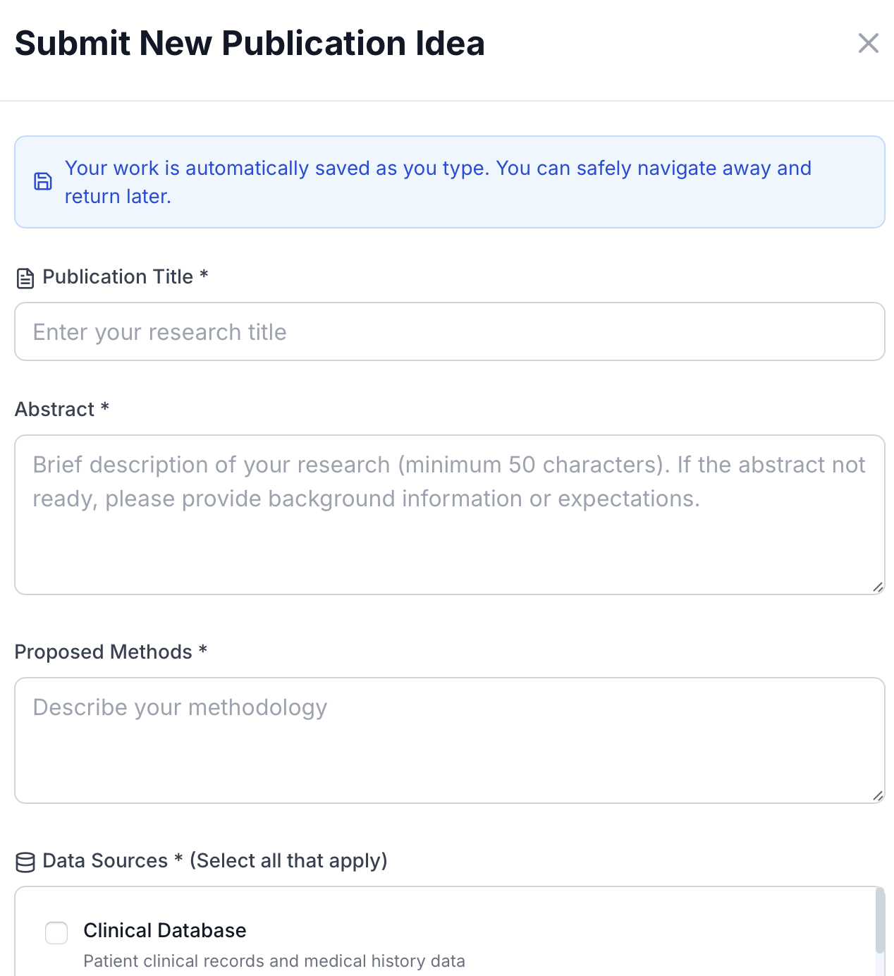 New Publication Submission Form
